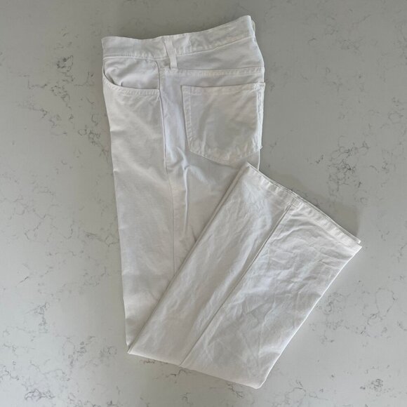 NYDJ Premium Denim Style #P1500 5 Pocket MRise Straight Leg w Flare White Sz 8P - Picture 2 of 12